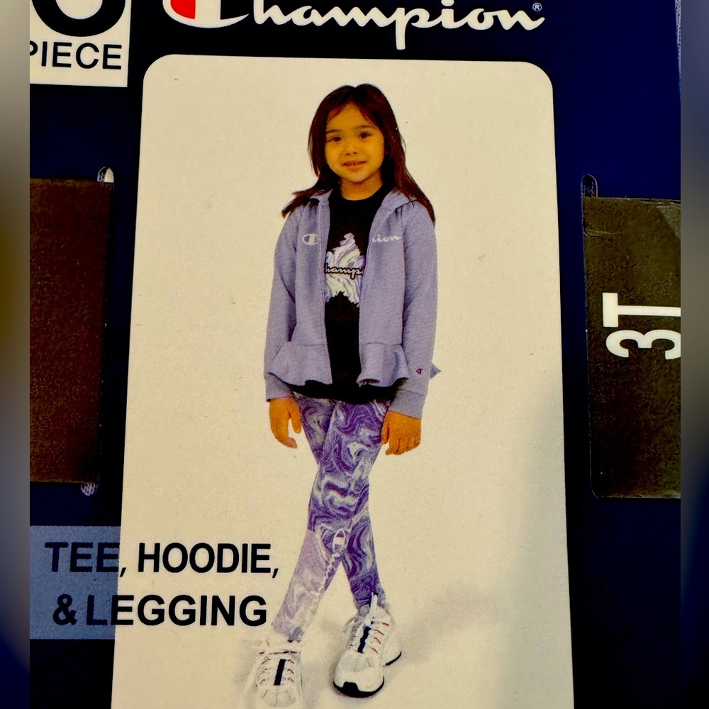 Champion 3 px Set Leggings,Tee and Hoodie